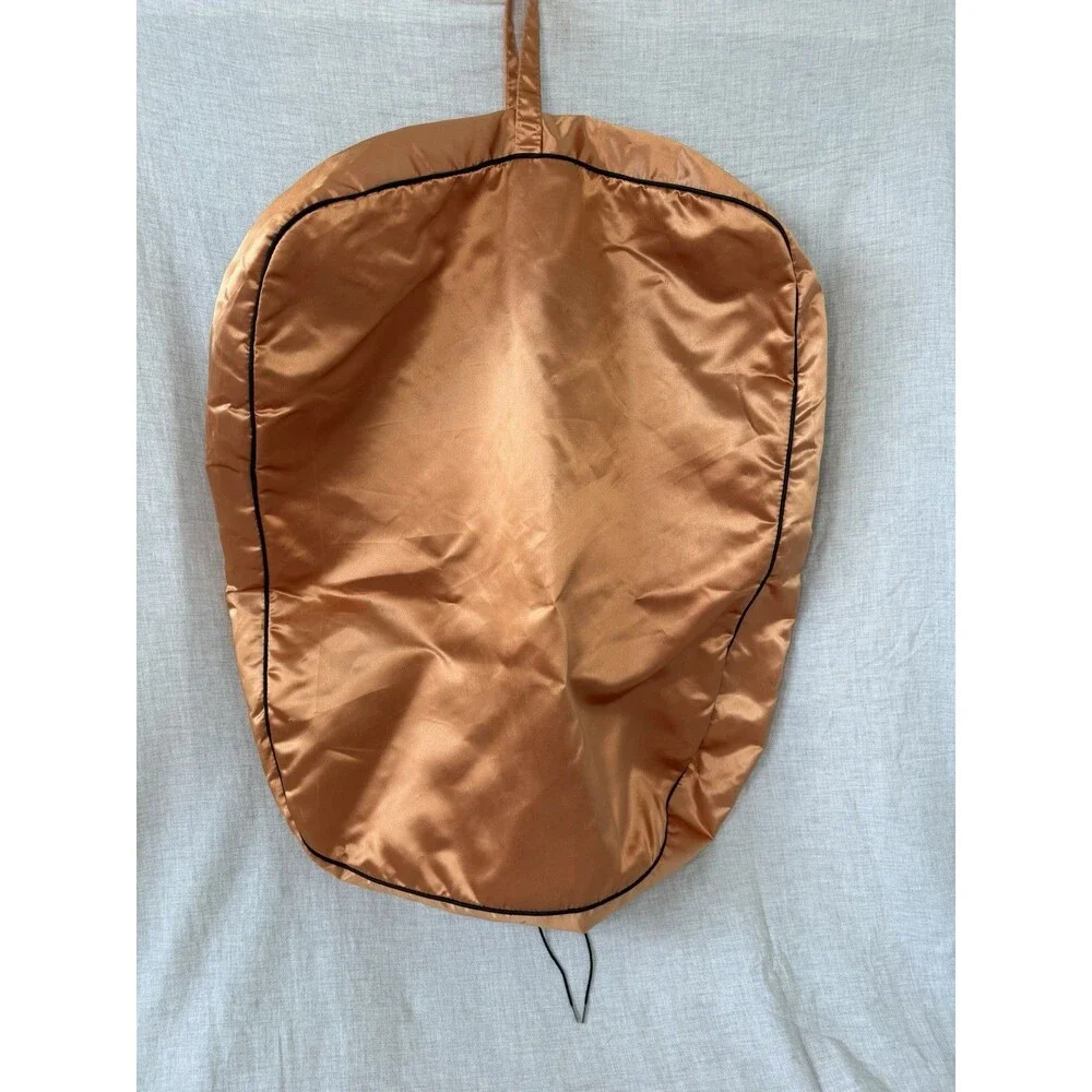 Vintage Garment Bag Satin With Zipper For Shirts Jackets Furs  L 26